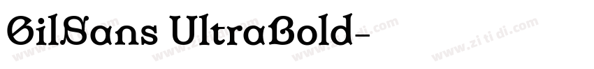 GilSans UltraBold字体转换